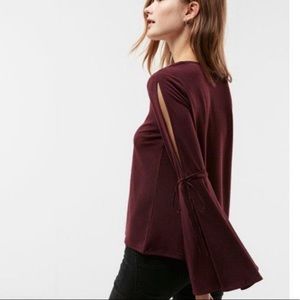 Express, Purple Bell Sleeve Top, Size XS